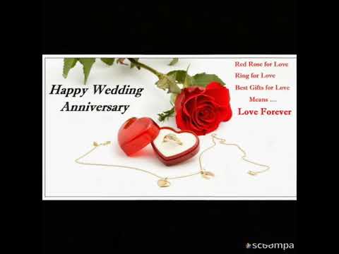 Wishes of wedding anniversary with heart touching instrumental music