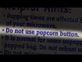 Ne pas utiliser le bouton Popcorn