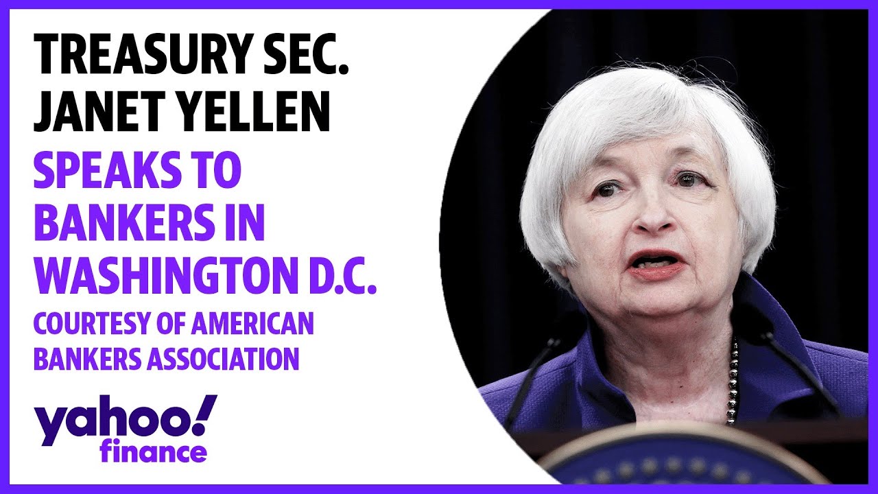 Treasury Secretary Janet Yellen speaks to bankers in Washington D.C.
