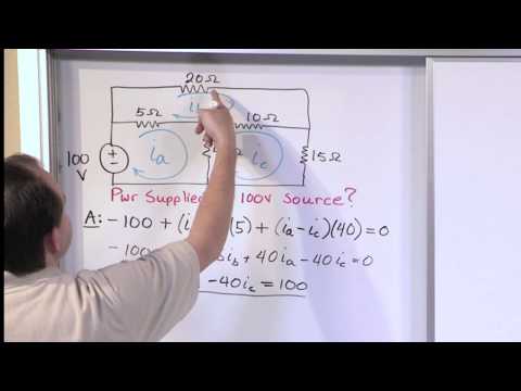 Mesh Current Problems in Circuit Analysis - Electrical Circuits Crash Course - Beginners Electronics - UCYgL81lc7DOLNhnel1_J6Vg