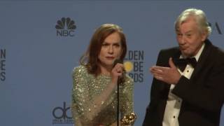 Isabelle Huppert - Golden Globes 2017 - Full Backstage Interview