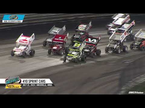 Knoxville Raceway 410 Highlights / July 22, 2023 - dirt track racing video image