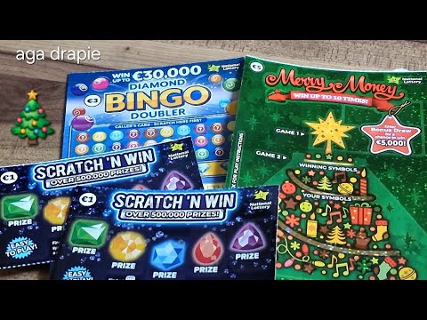 Zdrapeczki na środę Bingo, Merry Money, ScratchAnd win | Irish National Lottery Scratchcards