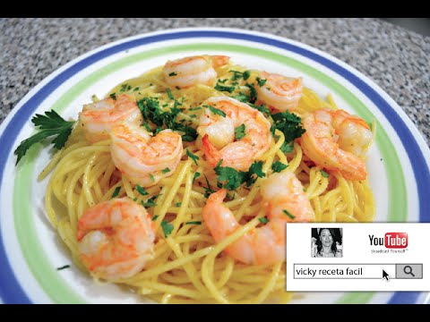 SPAGHETTI CON CAMARONES | Vicky Receta Facil - UCewhO42h_TIKZdntpI-v39g