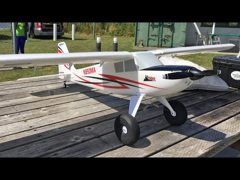 Maiden Flight - E-Flite Timber 1.5m BNF Basic STOL RC Plane - UCJ5YzMVKEcFBUk1llIAqK3A