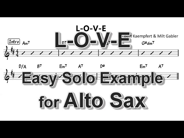 Alto Saxophone Sheet Music for Jazz Lovers
