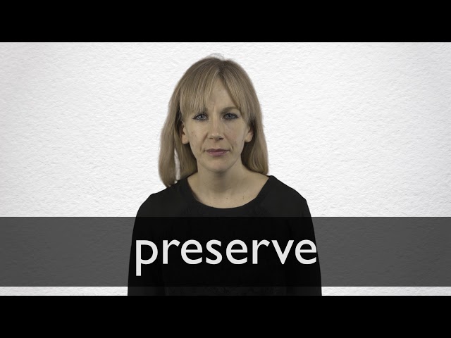 How to Pronounce "Preserve"