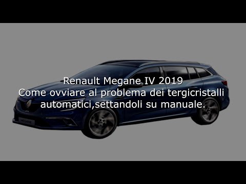 Как переключить стеклоочиститель Renault Megane IV с автоматического на ручной режим?