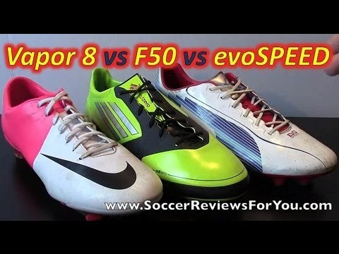 Nike Mercurial Vapor VIII VS Adidas F50 adizero miCoach VS Puma evoSPEED 1 - Comparison - UCUU3lMXc6iDrQw4eZen8COQ