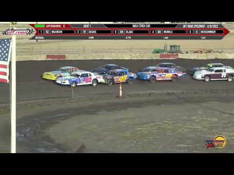 Dirt Crown Stock Car Heats | Off Road Speedway | 4-9-2022 - dirt track racing video image