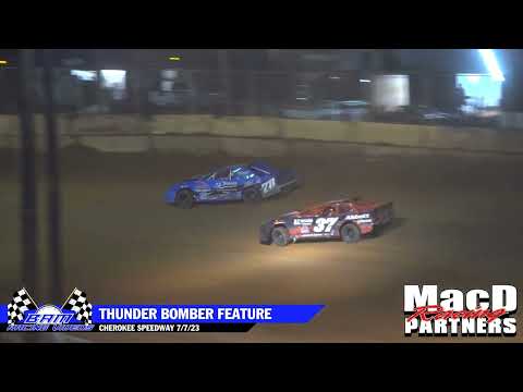 Thunder Bomber Feature - Cherokee Speedway 7/7/23 - dirt track racing video image