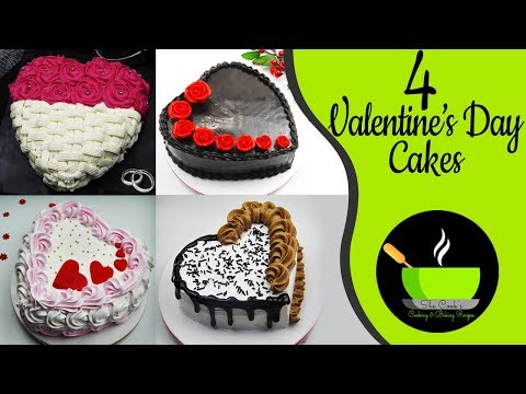 4 Valentine's Day Cake Recipes | Valentine's Baking Recipes | Heart Shaped Cake Recipes | Eggless