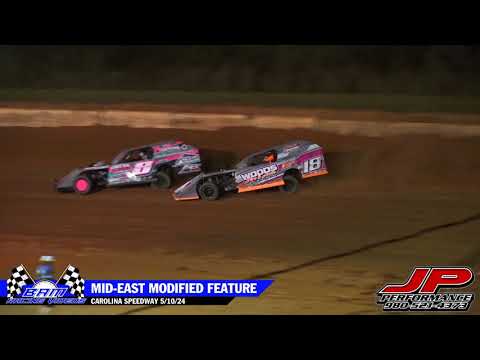 Mid-East Modified Feature - Carolina Speedway 5/10/24 - dirt track racing video image