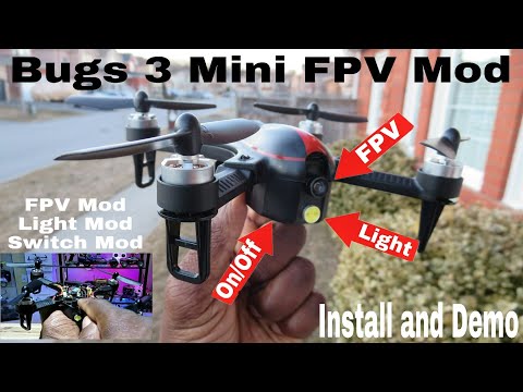 Mjx Bugs 3 Mini FPV Mod, light Mod and Power Switch. Install and Demo - UCAb65iSPBDpsO04dgbE-UxA