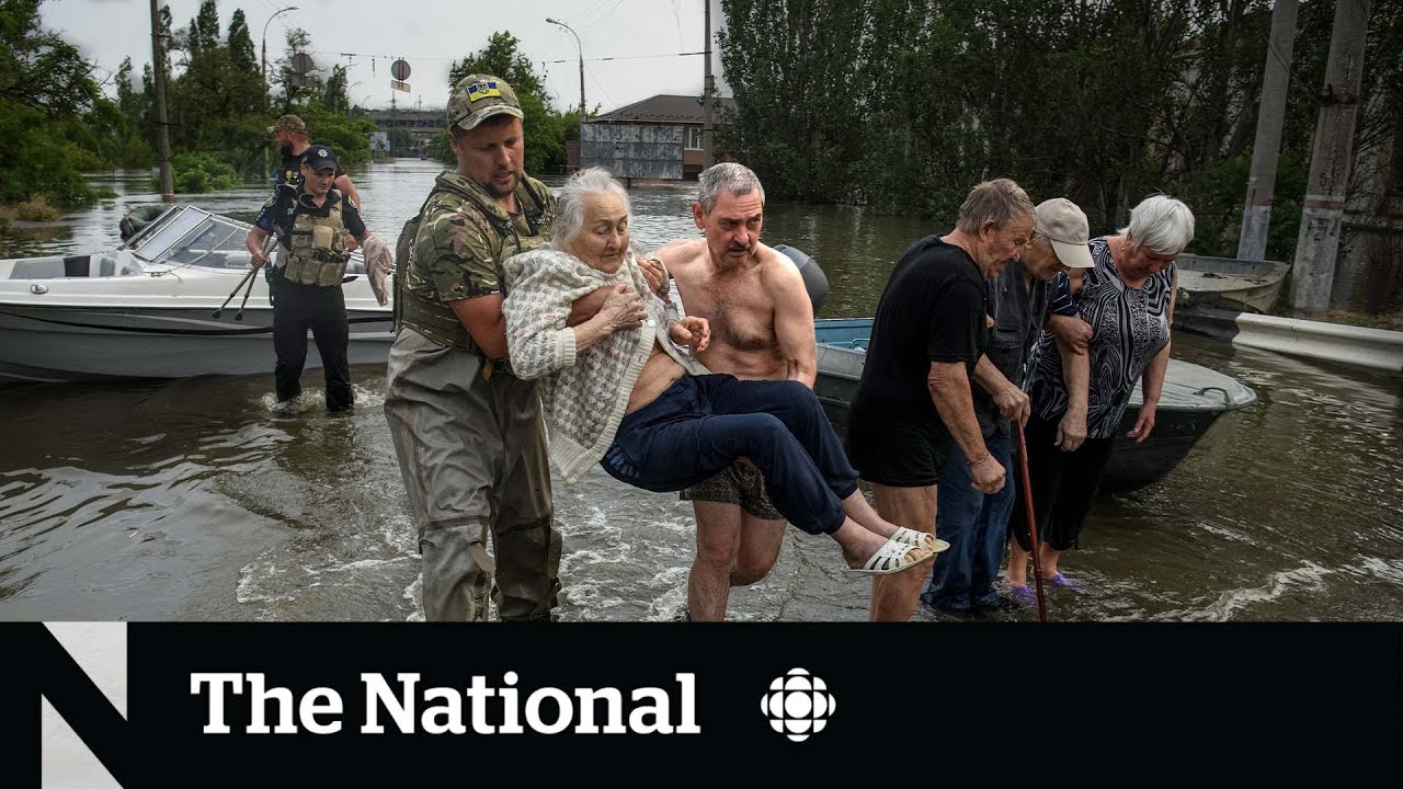 Rescues, evacuations continue in Ukrainian flood zone