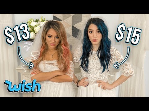 Trying on Wedding Dresses Under $20 from WISH.. This is what we got. - UCuVHOs0H5hvAHGr8O4yIBNQ