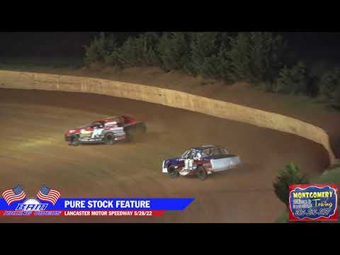 Pure Stock Feature - Lancaster Motor Speedway 5/28/22 - dirt track racing video image