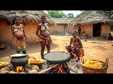 Authentic & Peaceful African village Life,Cooking the Most Organic but Easiest Food For Breakfast