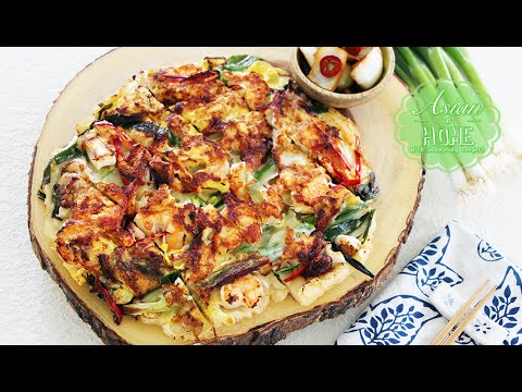 Haemul Pajeon : Korean Seafood & Green Onion Pancake 해물파전 만들기 Korean Food - UCIvA9ZGeoR6CH2e0DZtvxzw