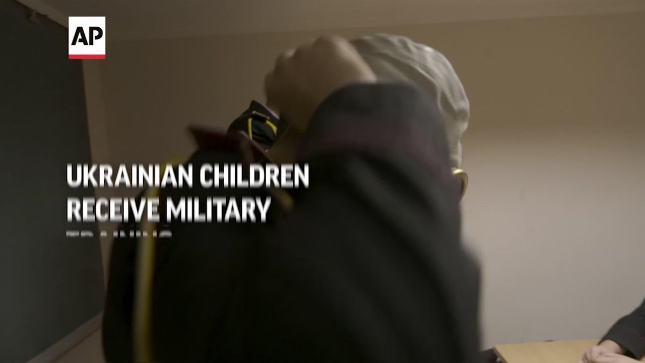 Pupils at Ukraine cadet school ready to join war