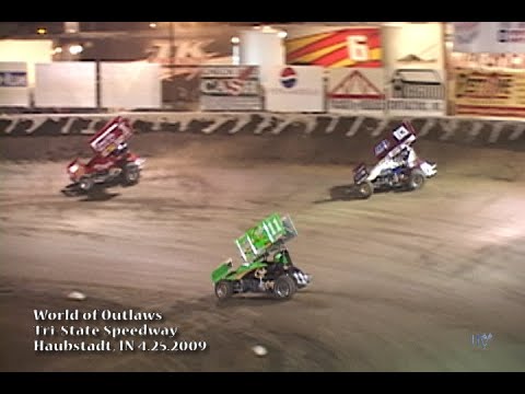 World of Outlaws - Tri-State Speedway IN 4.25.2009 - dirt track racing video image
