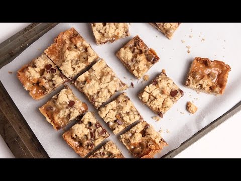 Caramel Chocolate Oatmeal Bars Recipe - Laura Vitale - Laura in the Kitchen Episode 921 - UCNbngWUqL2eqRw12yAwcICg