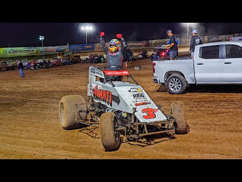 Sands Chevrolet Non Wing SprintCar Main At Deuce of Clubs Thunder Raceway September 14th 2024 - dirt track racing video image