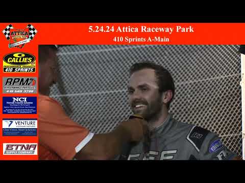 5.24.24 Attica Raceway Park 410 Sprints A-Main - dirt track racing video image