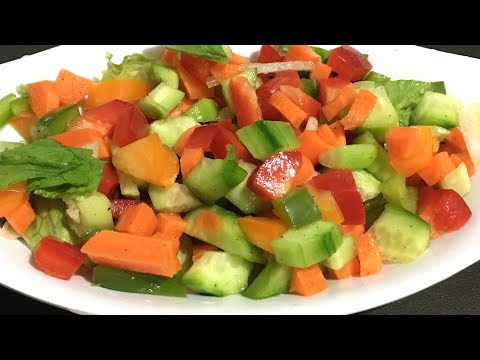 Healthy salad | weight loss recipe | green vegetable salad