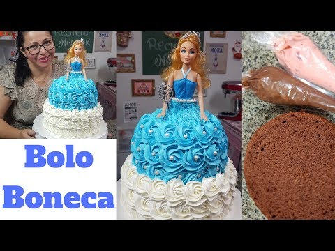 BOLO BONECA Fácil sem a forma - SENSAÇÃO  (Princesa Cinderela )