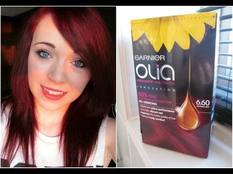 Demo/Review | Garnier Olia Hair Dye | Intense Red