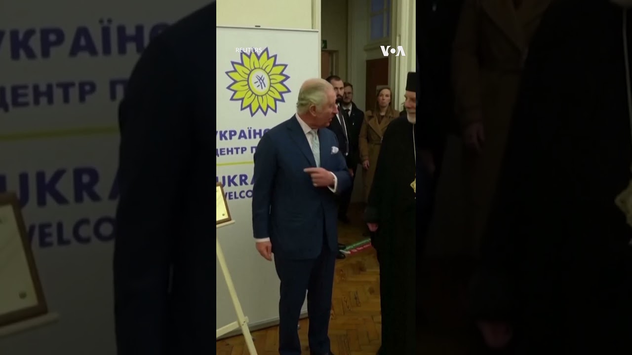 King Charles III Opens Welcome Center for Ukrainian Refugees #shorts