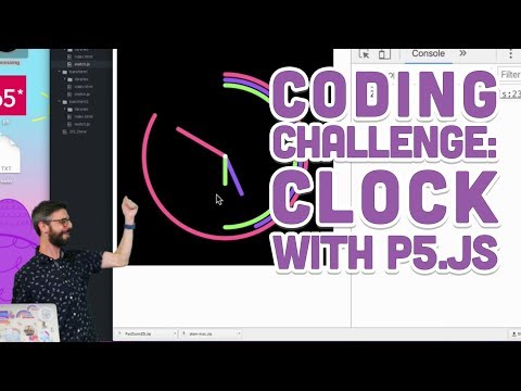 Coding Challenge #74: Clock with p5.js - UCvjgXvBlbQiydffZU7m1_aw