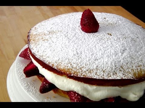 How to make a Strawberry Cake - by Laura Vitale - Laura in the Kitchen Ep. 103 - UCNbngWUqL2eqRw12yAwcICg