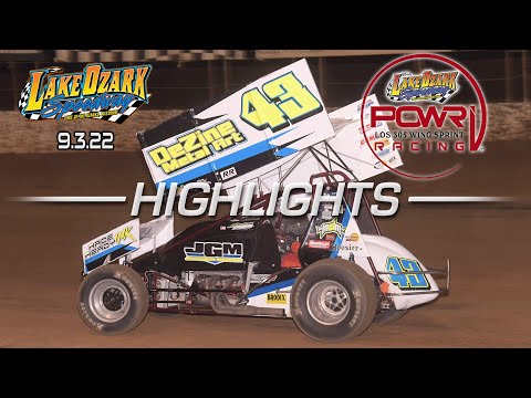 9.3.22 POWRi 305 Sprint Car Highlights from Lake Ozark Speedway - dirt track racing video image
