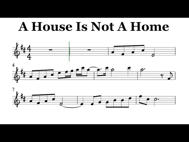 A House Is Not a Home Sheet Music – The Perfect Gift for the Musically