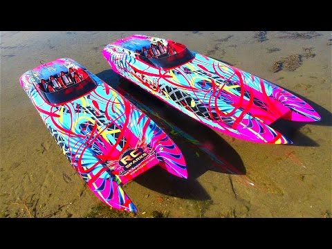 RC ADVENTURES - UNBOXiNG Two 6s 50mph Traxxas M41 Widebody 40" Catamaran Radio Control Race Boats - UCxcjVHL-2o3D6Q9esu05a1Q