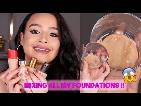 MIXING ALL MY FOUNDATIONS TOGETHER - UCEZtkE45zjun9zROKtcqOcQ