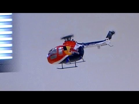 RC BO-105 CB Blade 130X Red Bull Flight Demonstration Indoor *1080p50fpsHD* - UCH6AYUbtonG7OTskda1_slQ