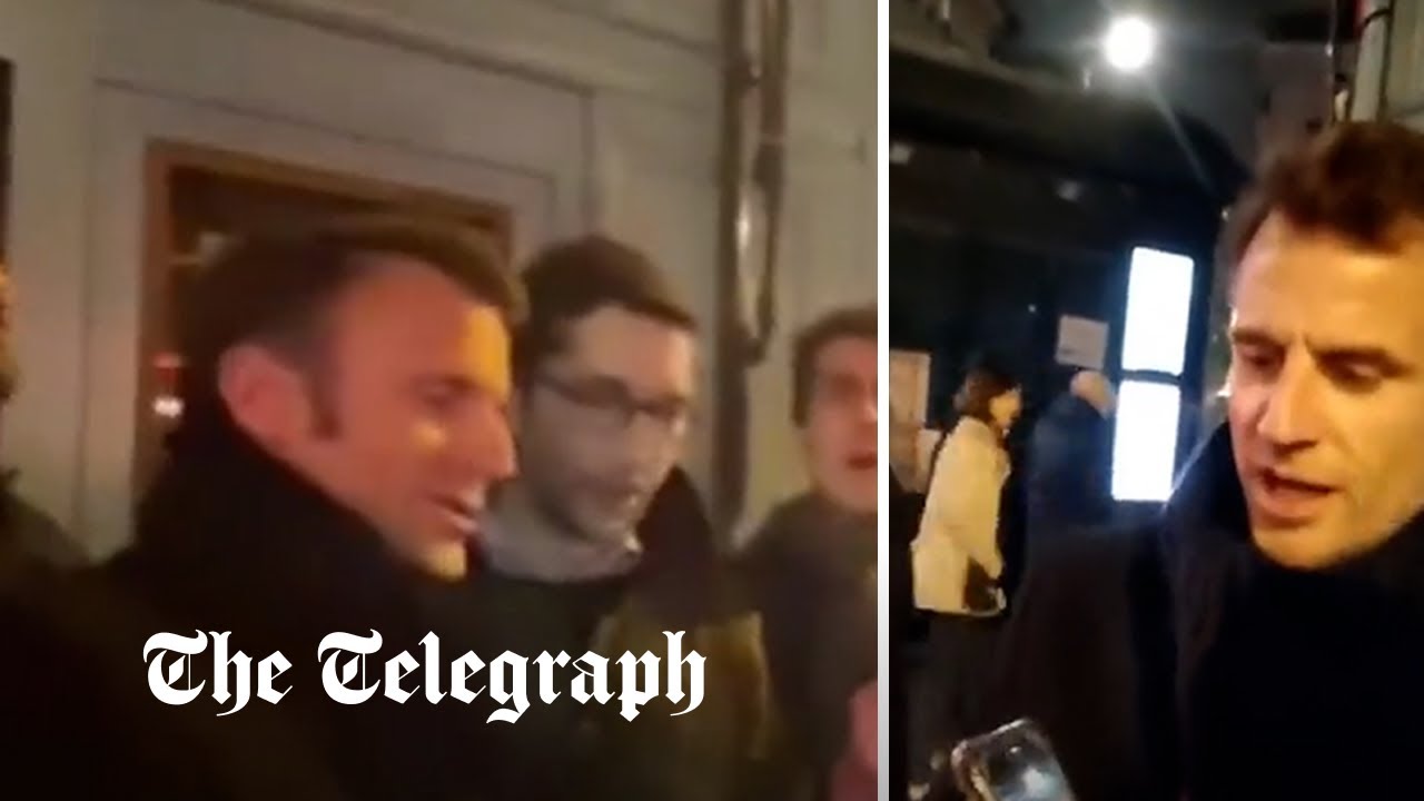 Emmanuel Macron filmed singing on streets of Paris hours after national address on pension reform