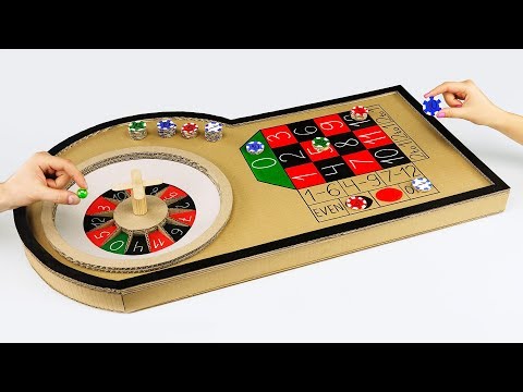 How to Make Mini Casino Roulette Game from Cardboard at Home - UCZdGJgHbmqQcVZaJCkqDRwg
