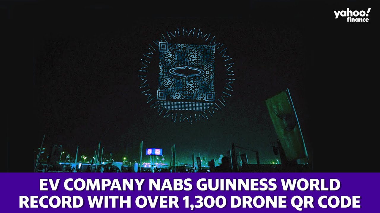 Saudi Arabian EV company uses drones to create giant QR code