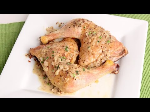 Roasted Chicken with Mustard Sauce Recipe - Laura Vitale - Laura in the Kitchen Episode 986 - UCNbngWUqL2eqRw12yAwcICg