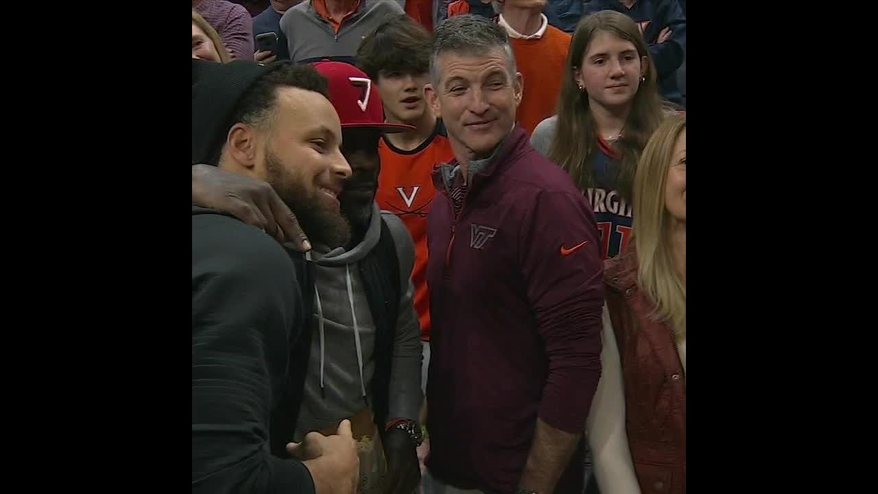 Steph Curry & Michael Vick in the house for Virginia Tech vs. Virginia | #shorts