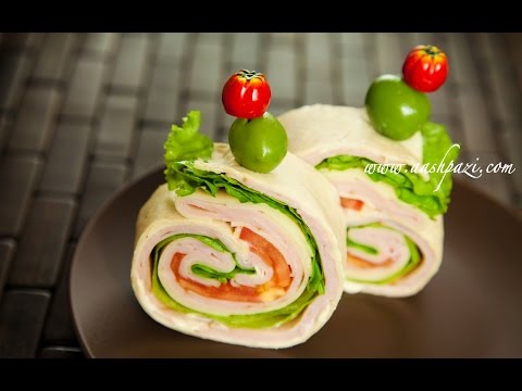 Turkey Ham Wrap (Sandwich) Recipe - UCZXjjS1THo5eei9P_Y2iyKA