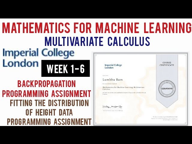 Coursera Mathematics for Machine Learning: Multivariate Calculus