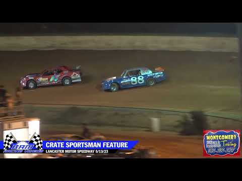 Crate Sportsman Feature - Lancaster Motor Speedway 5/13/23 - dirt track racing video image