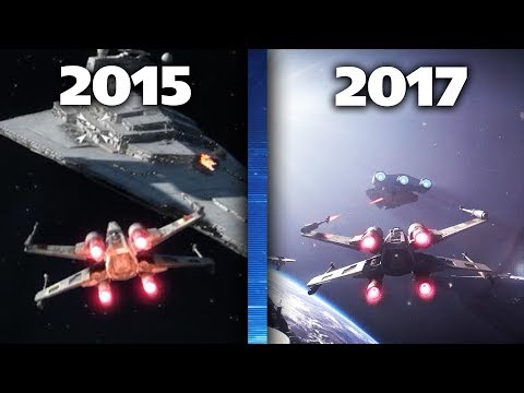 Star Wars Battlefront 1 (2015) vs Battlefront 2 (2017) Graphics Comparison of Space Battles! - UCA3aPMKdozYIbNZtf71N7eg