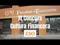 Imatge de la portada del video;III Concurs Cultura Financera - ESO