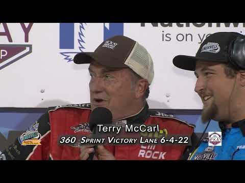 Knoxville Raceway 360 Victory Lane / Terry McCarl / June 4, 2022 - dirt track racing video image